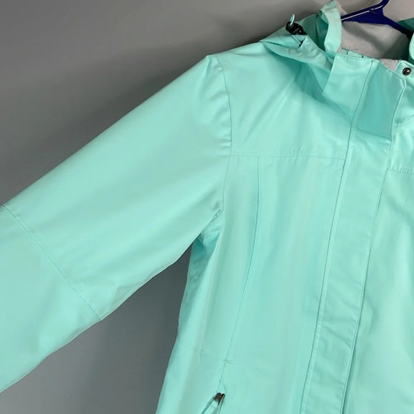 MCKINLEY Aquabase Hooded Jacket Aqua Green Water Resistant Zip Pockets Size M - Picture 5 of 16